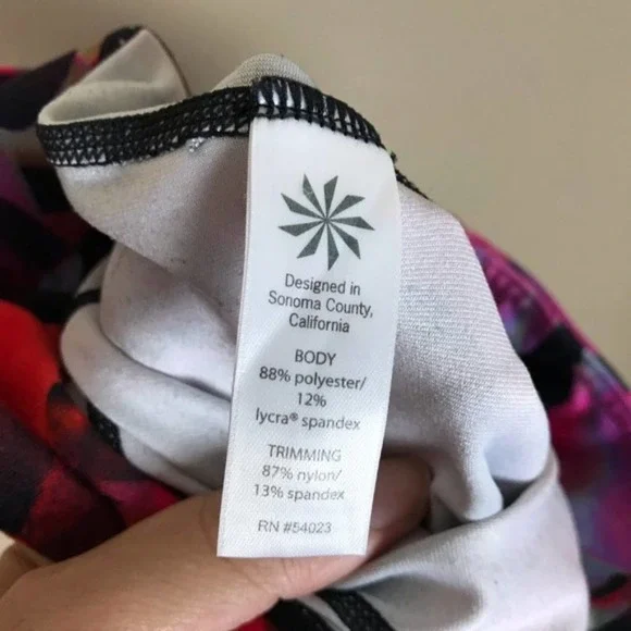 Athleta Chaturanga Capri Leggings Multi-Color Floral Size Small - Picture 3 of 5